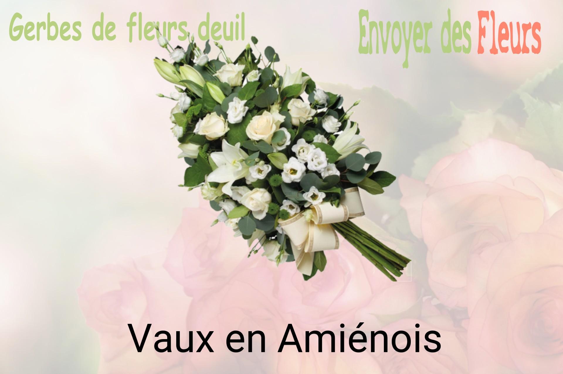 Gerbe de fleurs de deuil livrée à Vaux-en-Amiénois